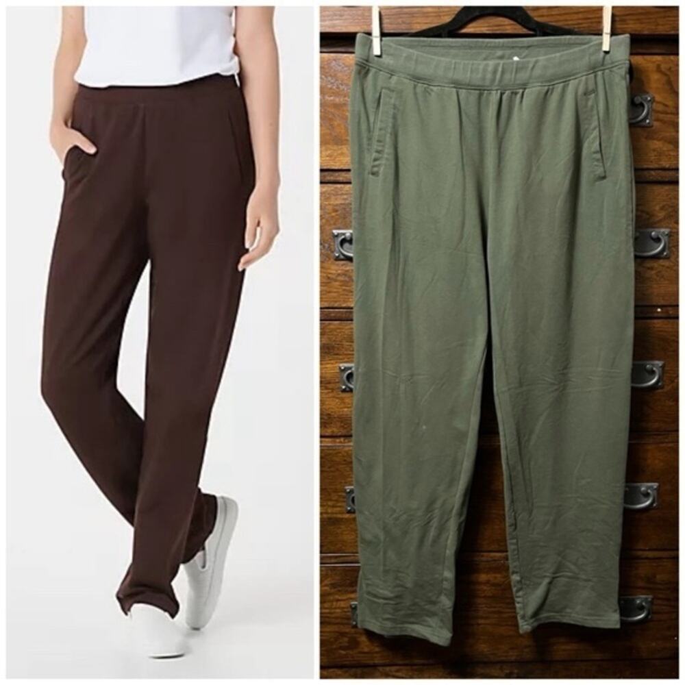Denim & Co. Active Regular Straight Leg Knit Pants